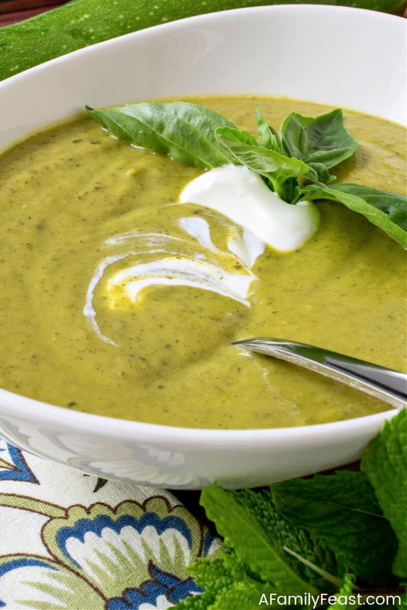 Creamy Zucchini Basil Soup A Family Feast®