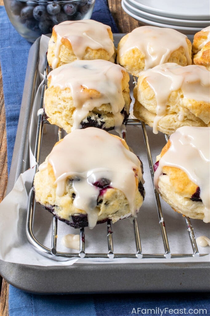 Blueberry Buttermilk Biscuits - A Family Feast