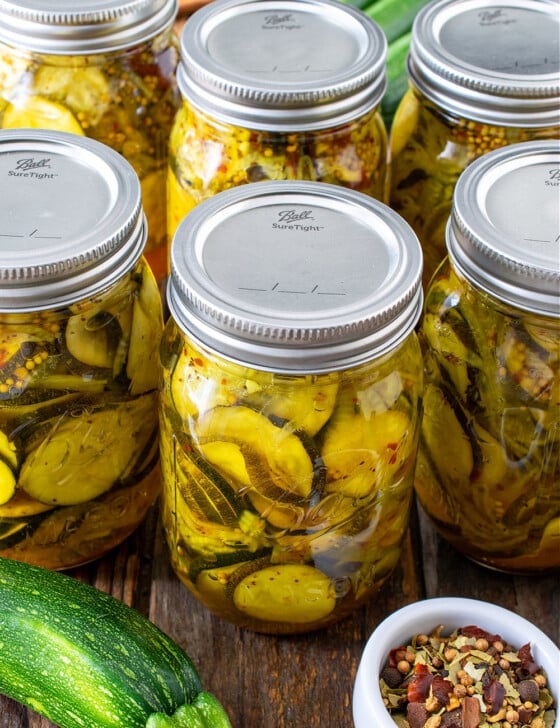 Bread & Butter Zucchini Pickles - A Family Feast
