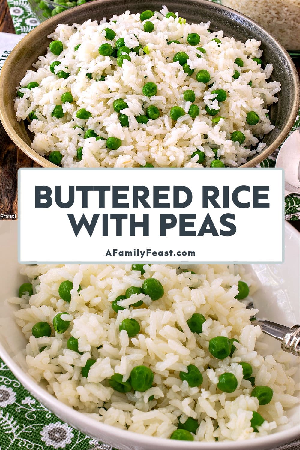 Buttered Rice with Peas - A Family Feast