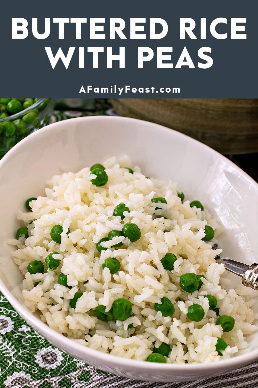 Buttered Rice with Peas - A Family Feast