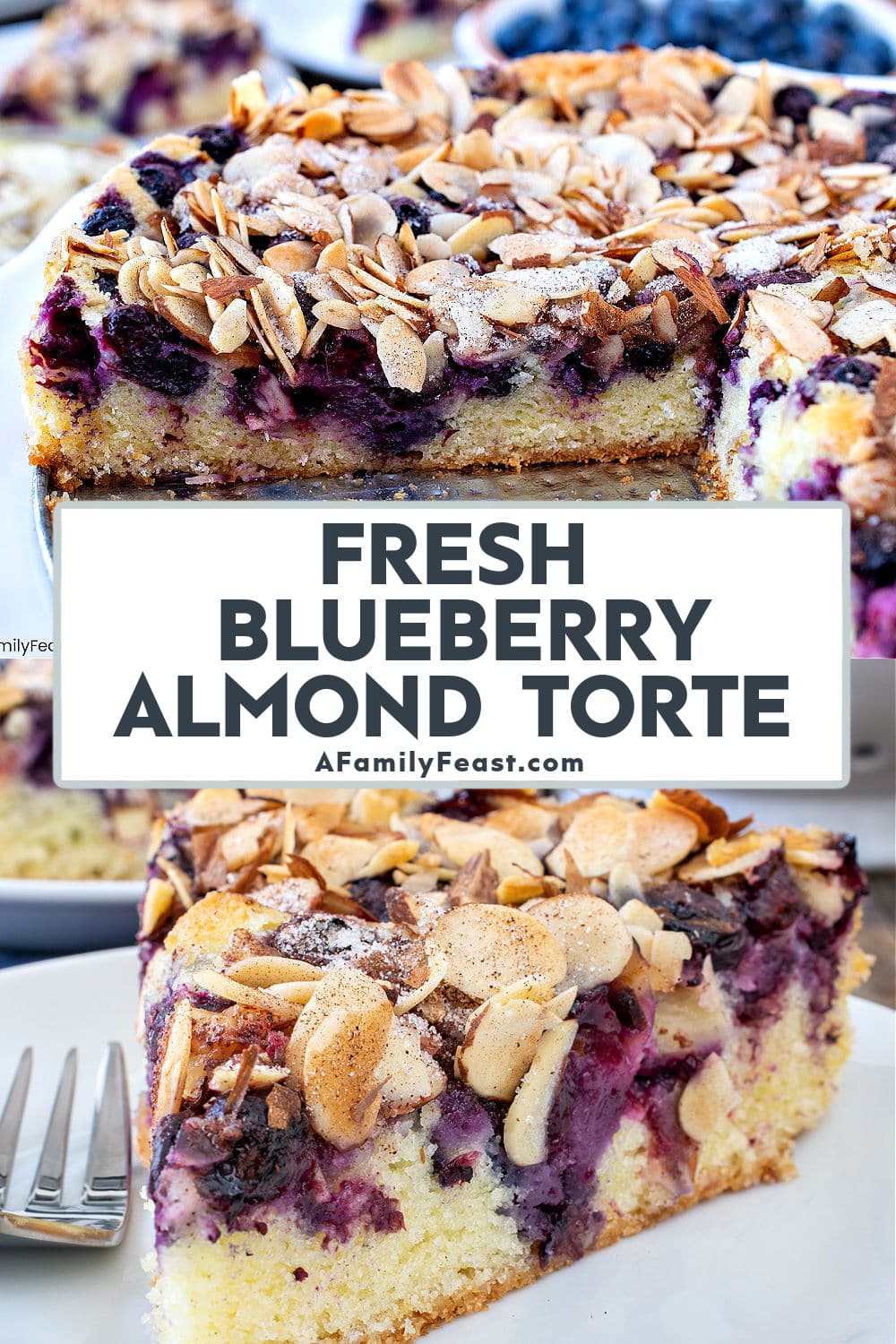 Fresh Blueberry Almond Torte - A Family Feast