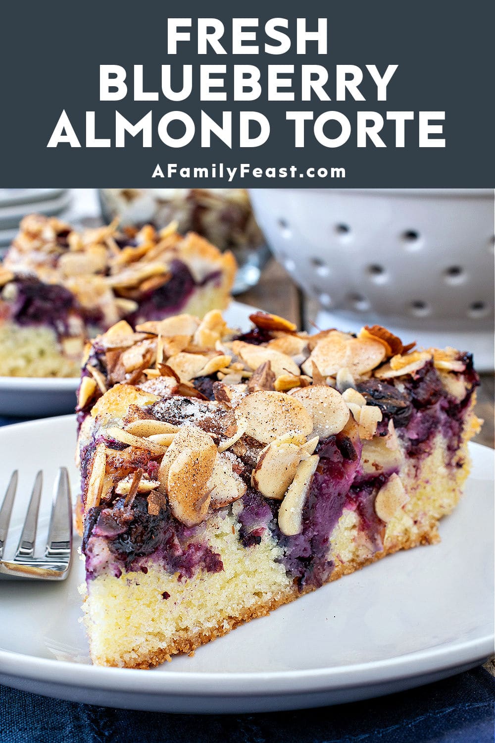 Fresh Blueberry Almond Torte - A Family Feast