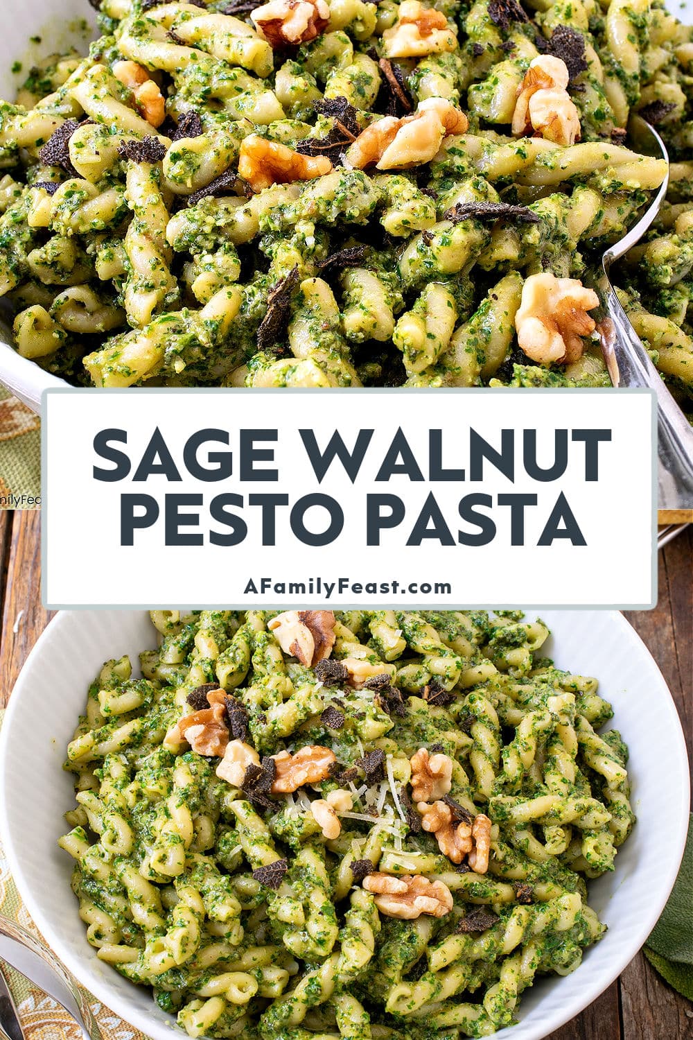 Sage Walnut Pesto Pesta - A Family Feast