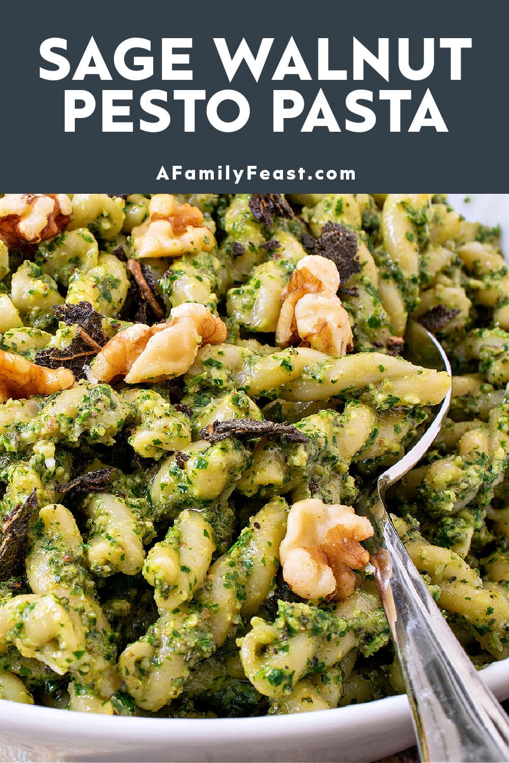 Sage Walnut Pesto Pesta - A Family Feast
