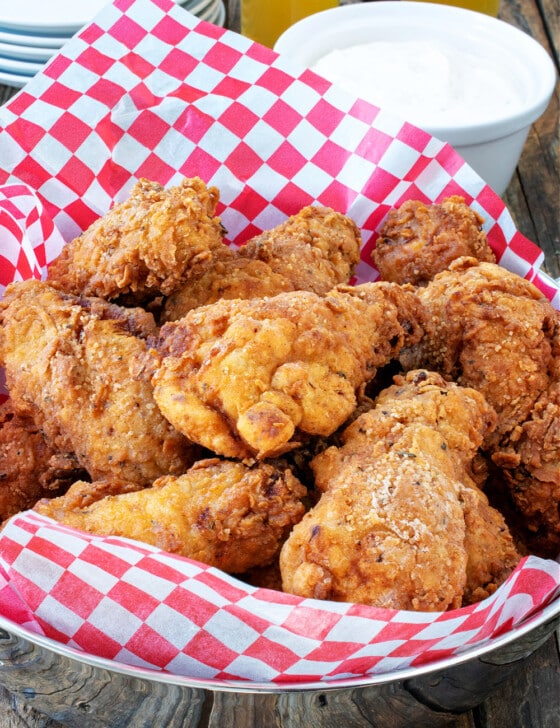 Fried Chicken Wings with Creamy Ranch Dip - A Family Feast