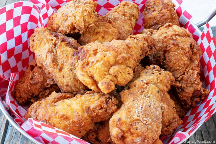 Fried Chicken Wings with Creamy Ranch Dip - A Family Feast