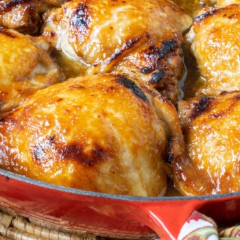 Oven Braised Honey Soy Chicken Thighs - A Family Feast