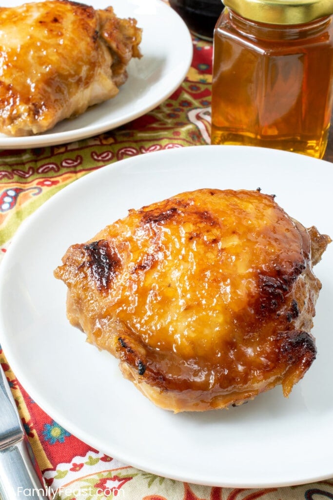 Oven Braised Honey Soy Chicken Thighs - A Family Feast