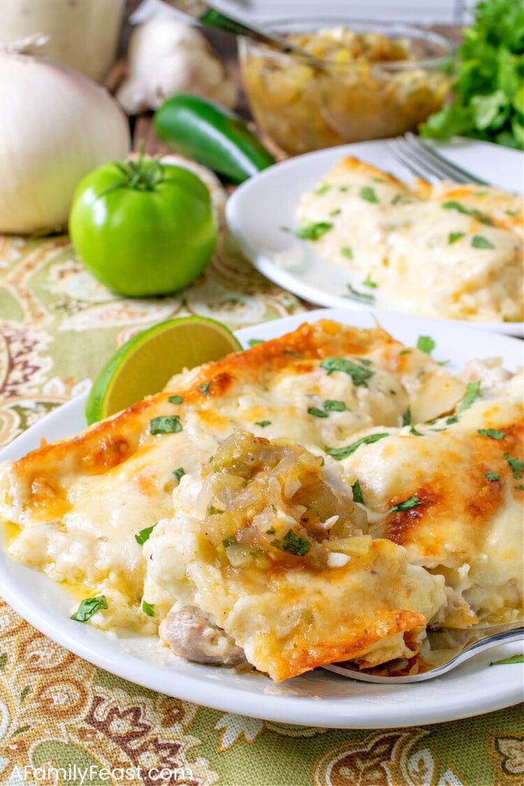 Salsa Verde Chicken Cheese Enchiladas A Family Feast®