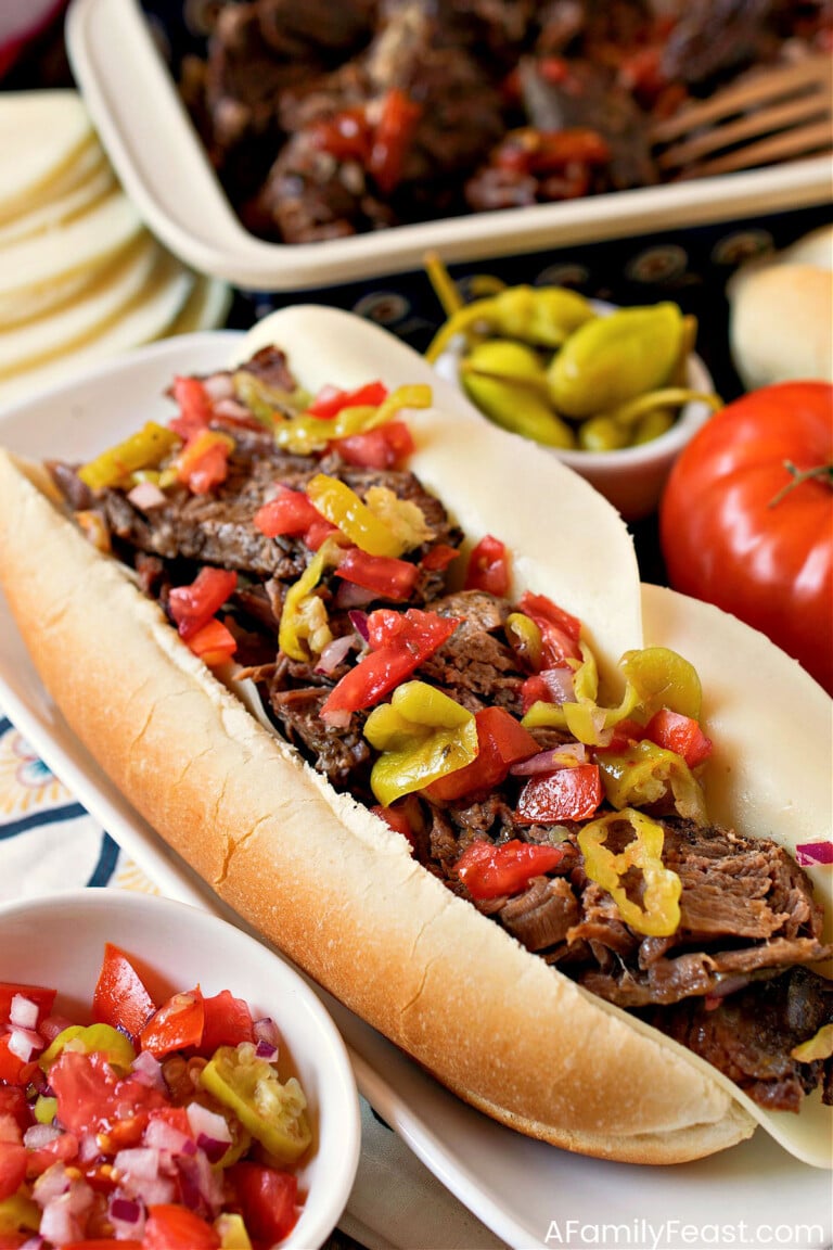 Slow Cooker Italian Beef Subs A Family Feast®