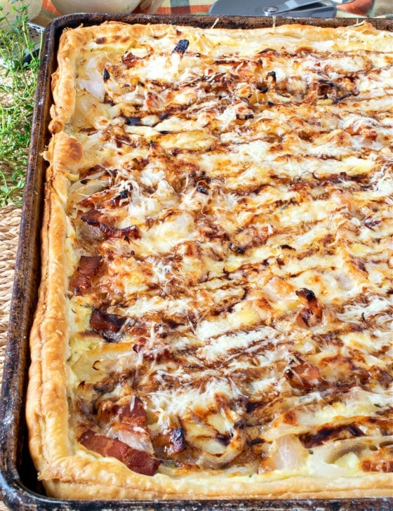 Bacon Onion Tart - A Family Feast