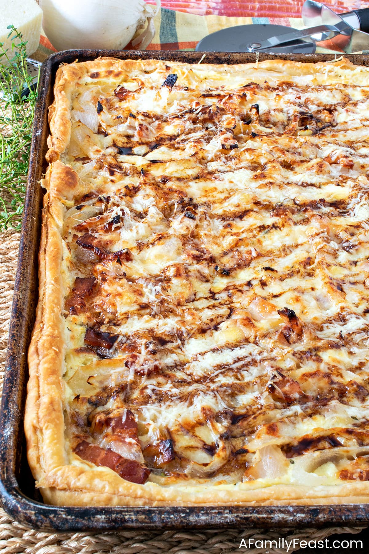 Bacon Onion Tart - A Family Feast