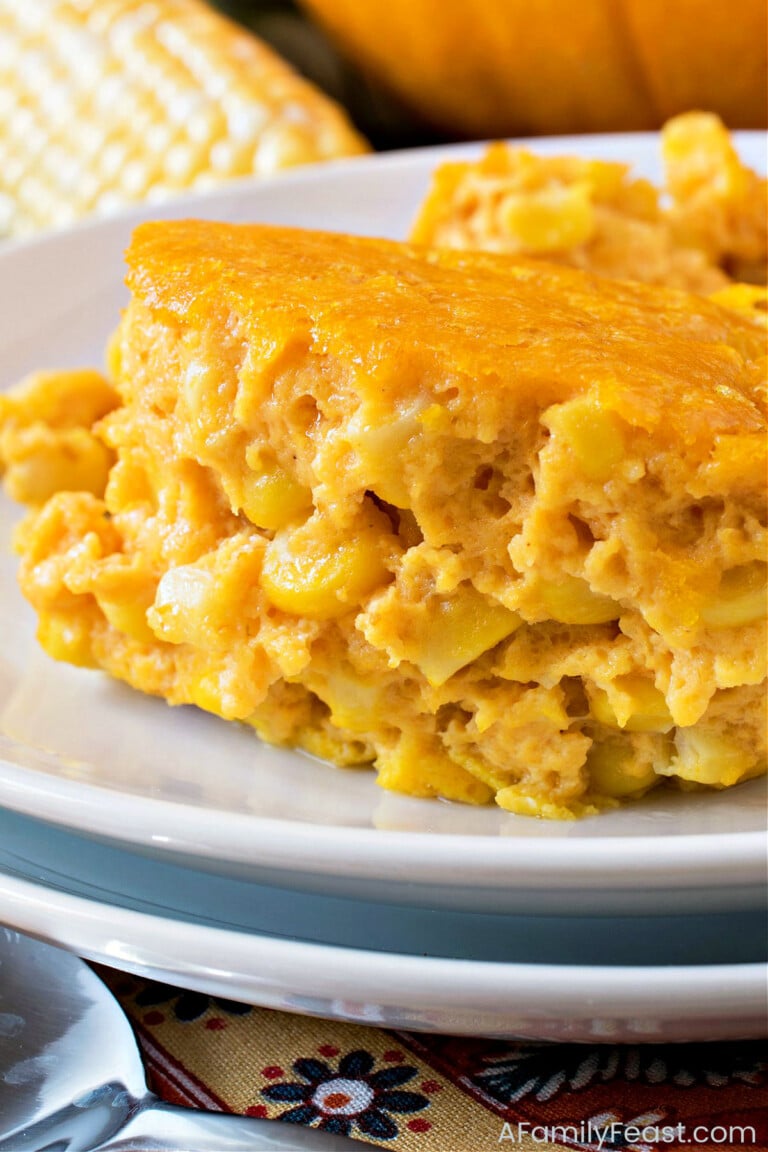 Pumpkin Corn Pudding - A Family Feast