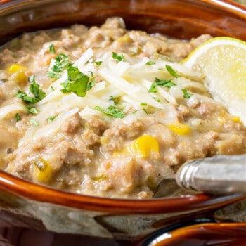 Slow Cooker White Chili with Ground Turkey - A Family Feast