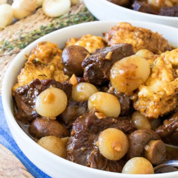 Seared Beef with Cipolline Onions and Horseradish Dumplings - A Family Feast
