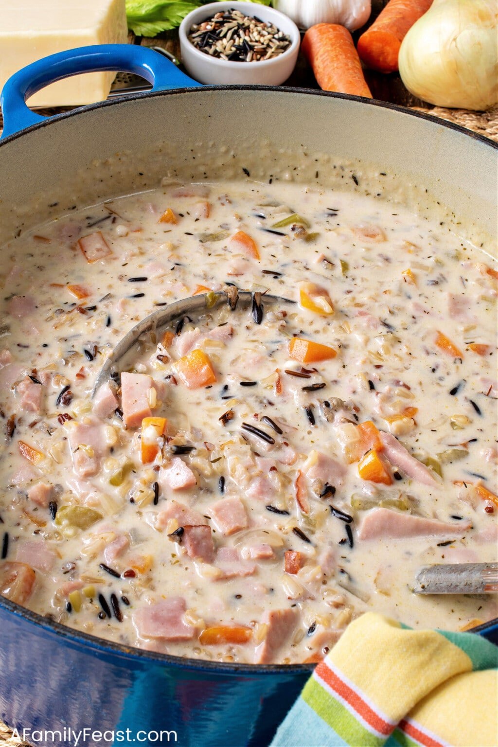 Creamy Ham and Wild Rice Soup - A Family Feast®