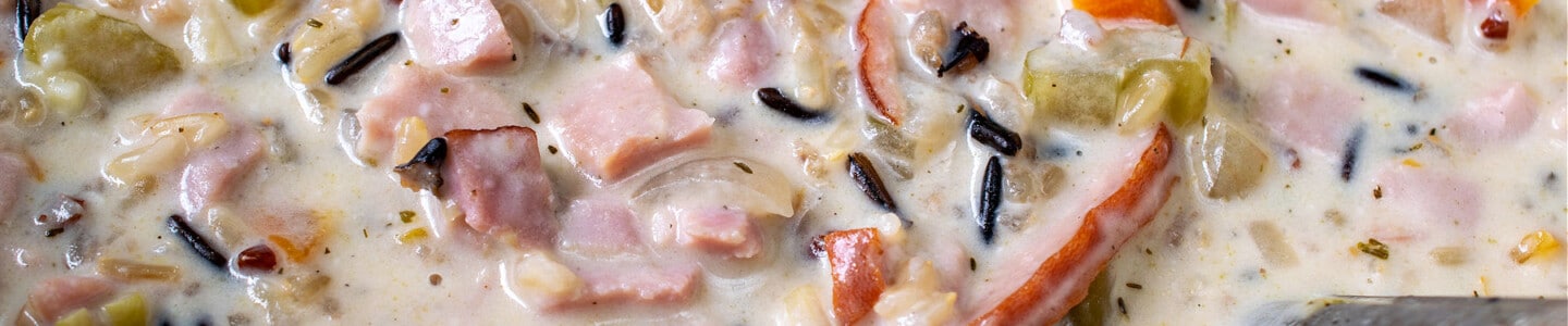 Creamy Ham and Wild Rice Soup - A Family Feast