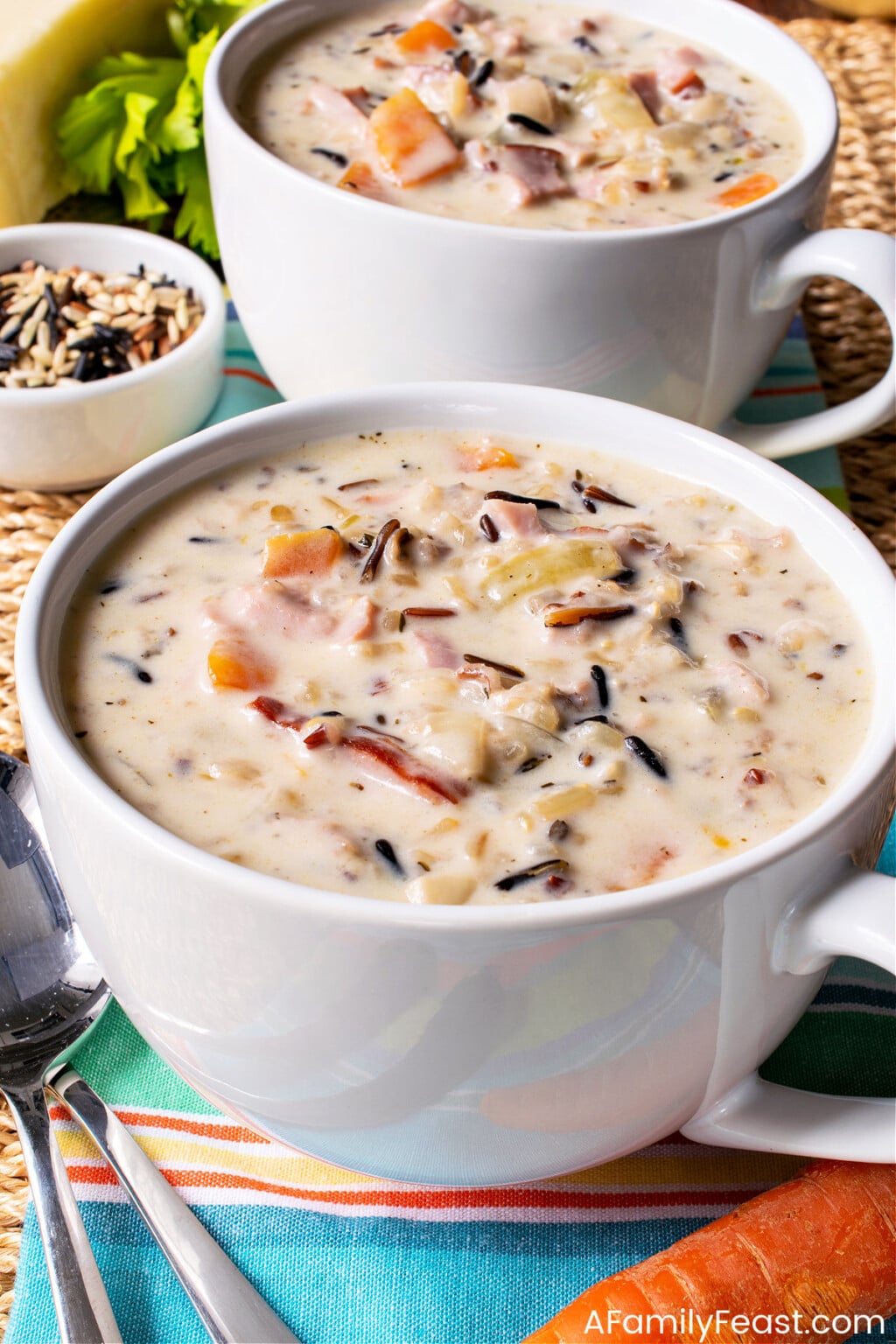 Creamy Ham and Wild Rice Soup - A Family Feast®