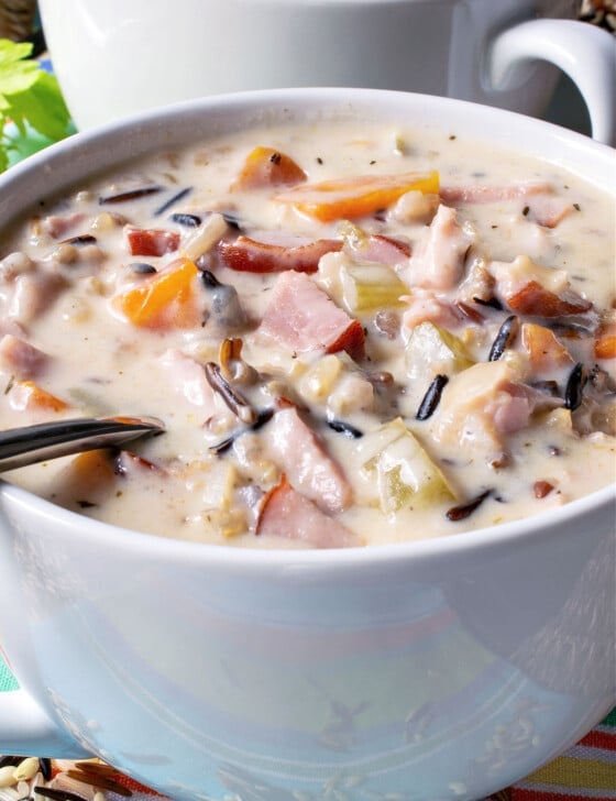 Creamy Ham and Wild Rice Soup - A Family Feast