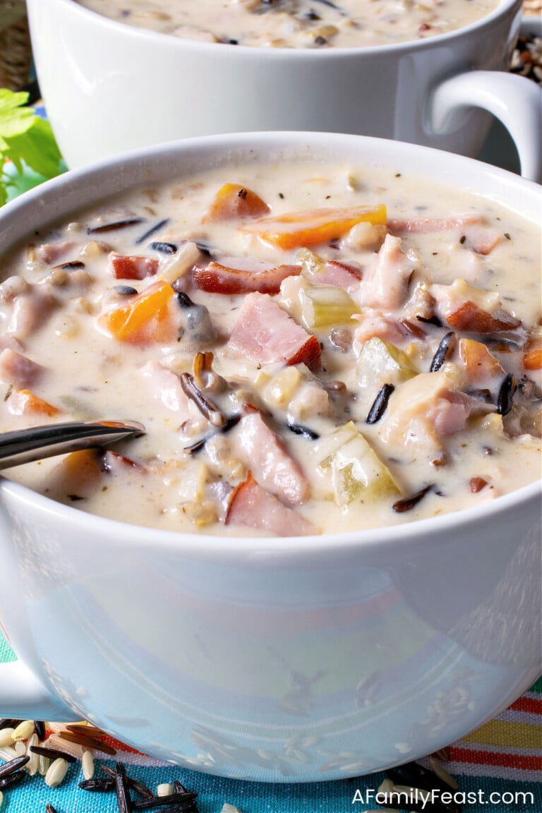 Creamy Ham and Wild Rice Soup - A Family Feast