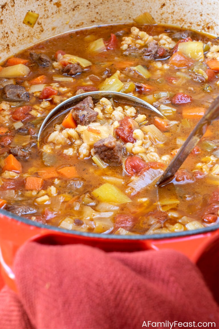 Beef Barley Soup - A Family Feast