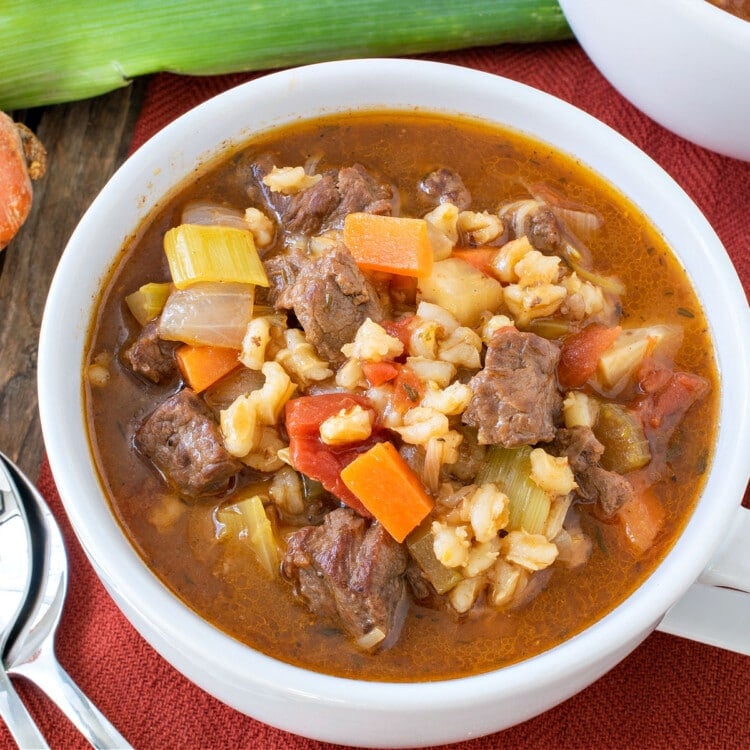 Beef Barley Soup - A Family Feast