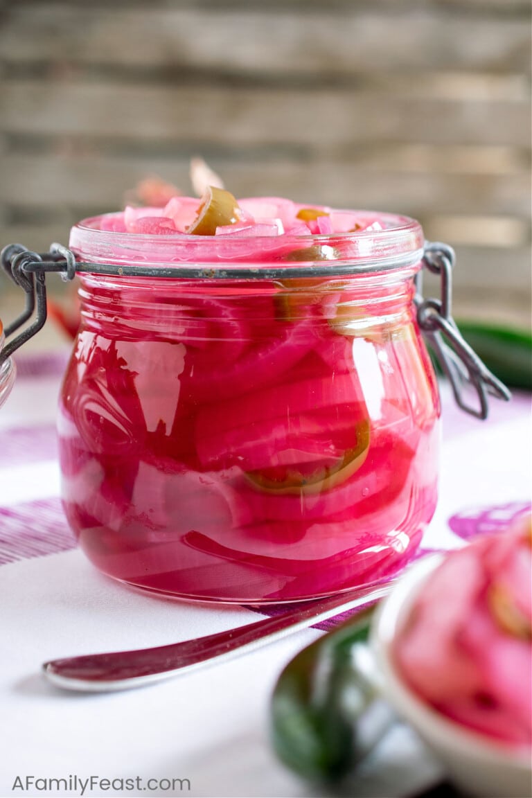 Pickled Red Onions - A Family Feast
