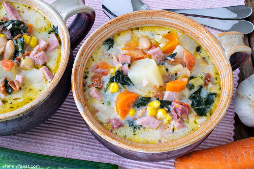 Ham and Vegetable Soup - A Family Feast