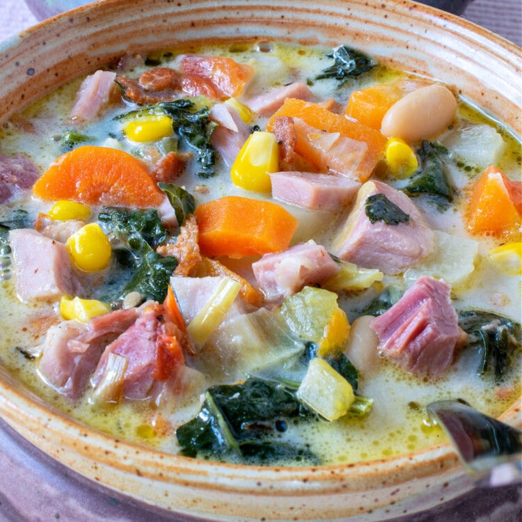 Ham and Vegetable Soup - A Family Feast