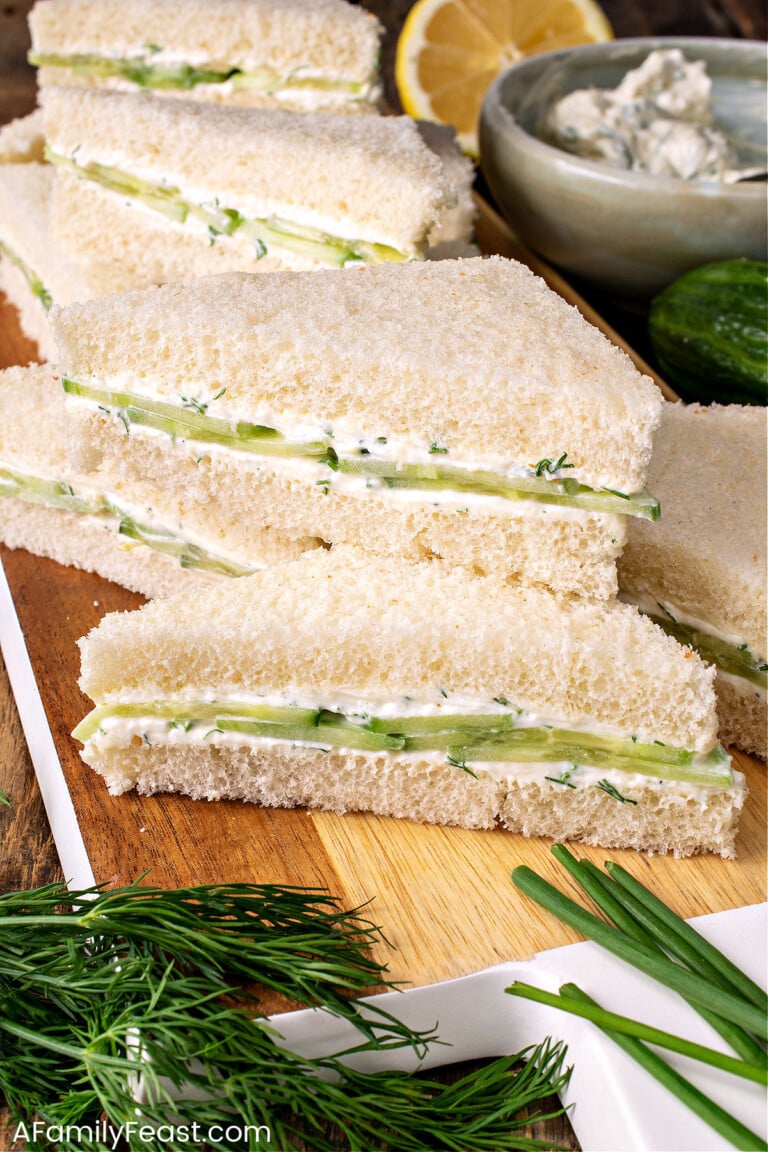 Cucumber Sandwiches - A Family Feast