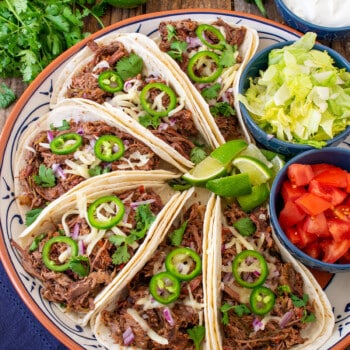 Slow Cooker Mexican Shredded Beef Tacos - A Family Feast