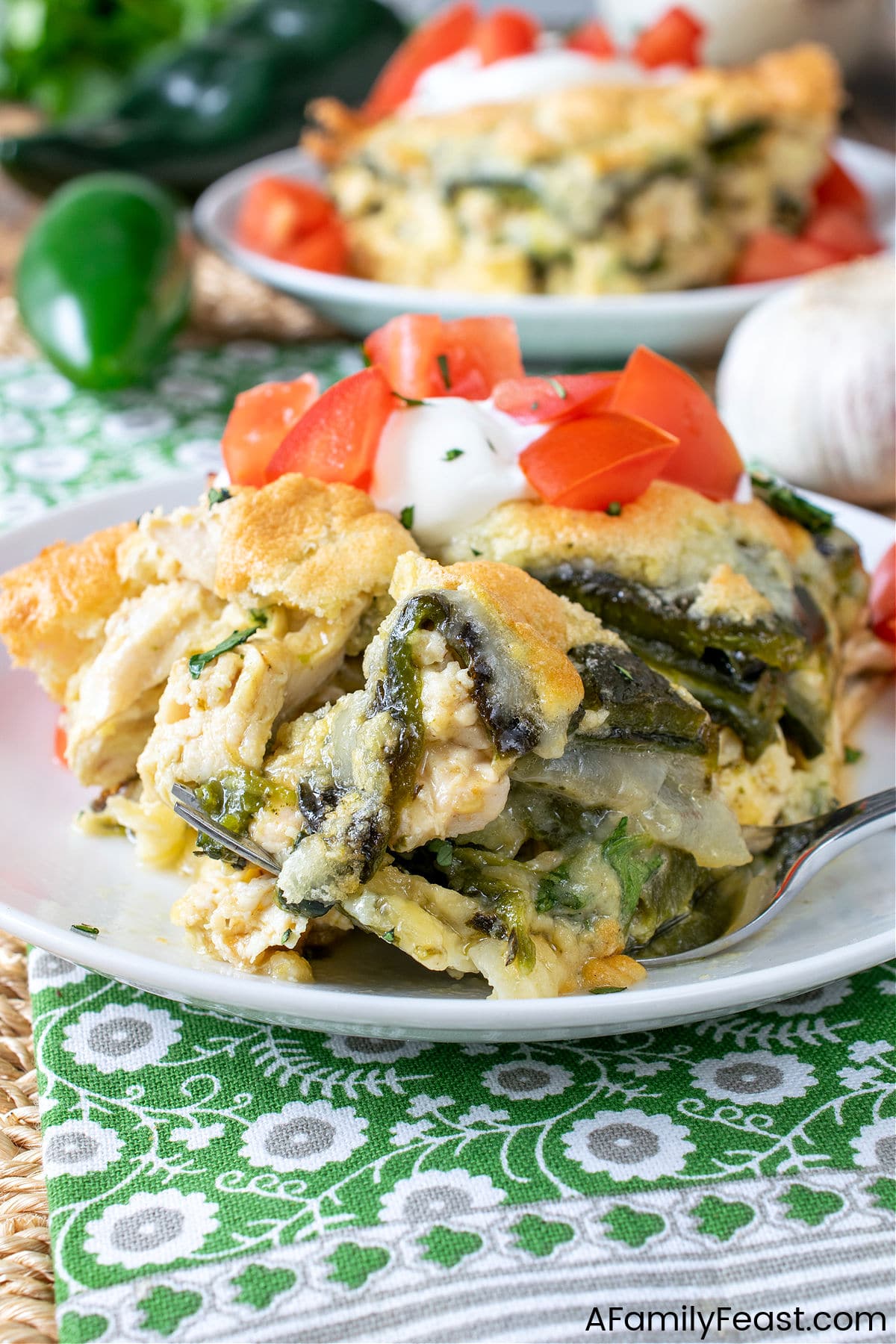 Chicken Chile Relleno Casserole - A Family Feast
