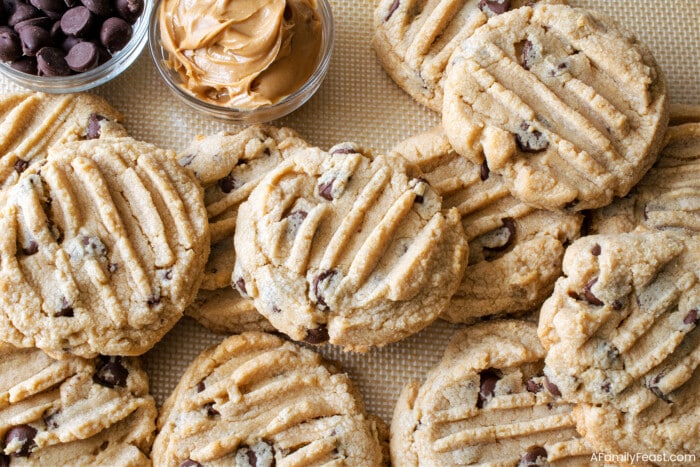 Chocolate Chip Peanut Butter Cookies - A Family Feast