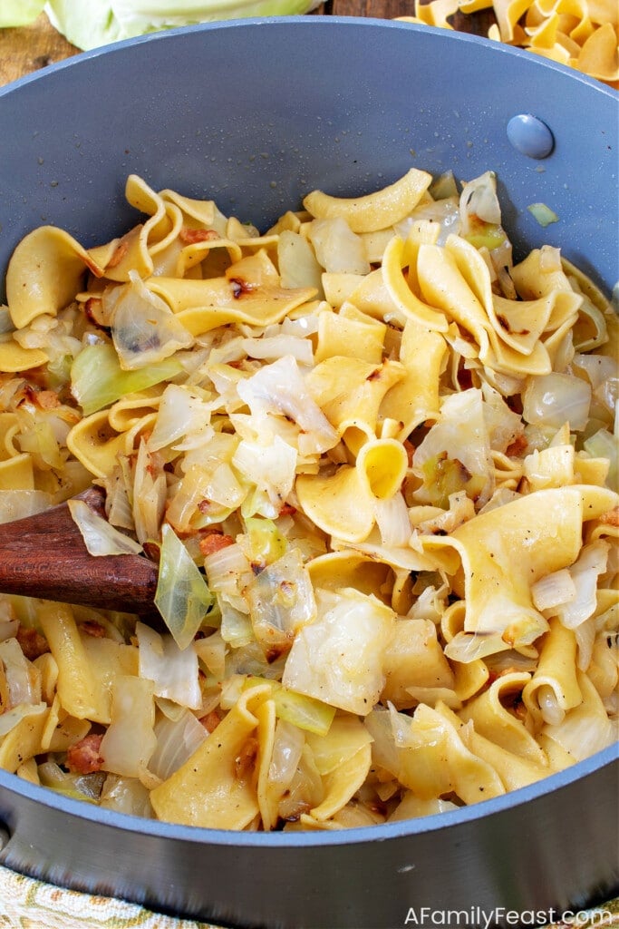 Haluski Fried Cabbage and Noodles - A Family Feast