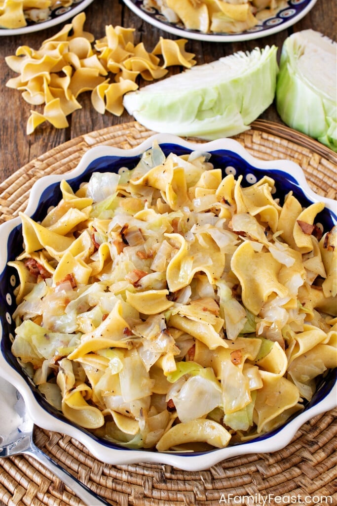 Haluski Fried Cabbage and Noodles - A Family Feast