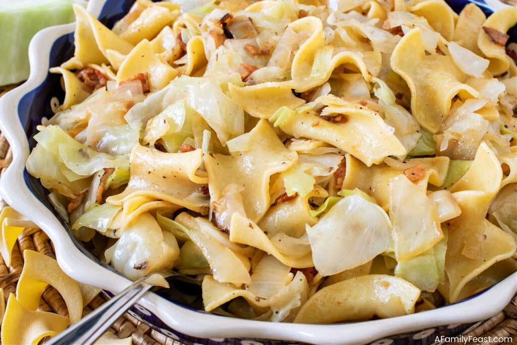 Haluski Fried Cabbage and Noodles - A Family Feast