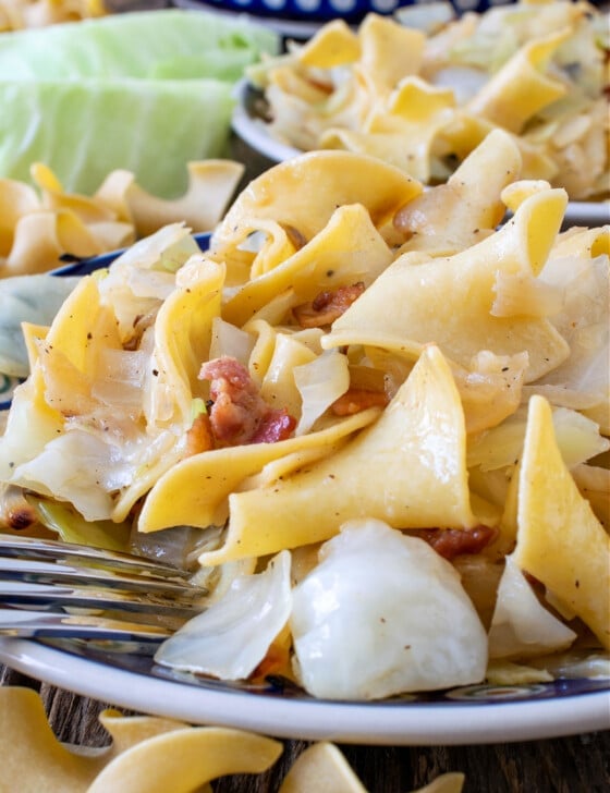 Haluski Fried Cabbage and Noodles - A Family Feast