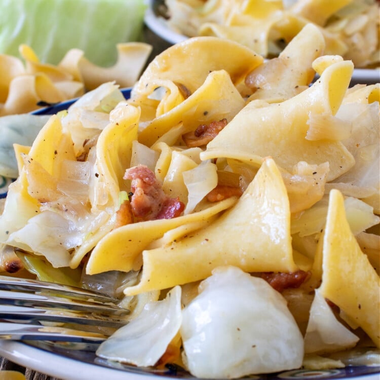 Haluski Fried Cabbage and Noodles - A Family Feast