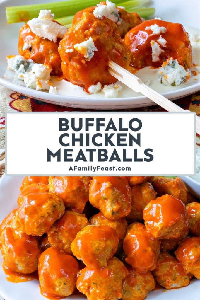 Buffalo Chicken Meatballs - A Family Feast