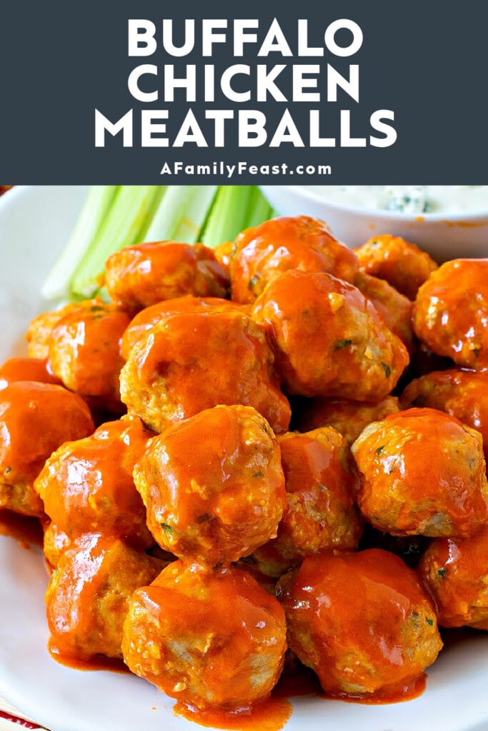 Buffalo Chicken Meatballs - A Family Feast