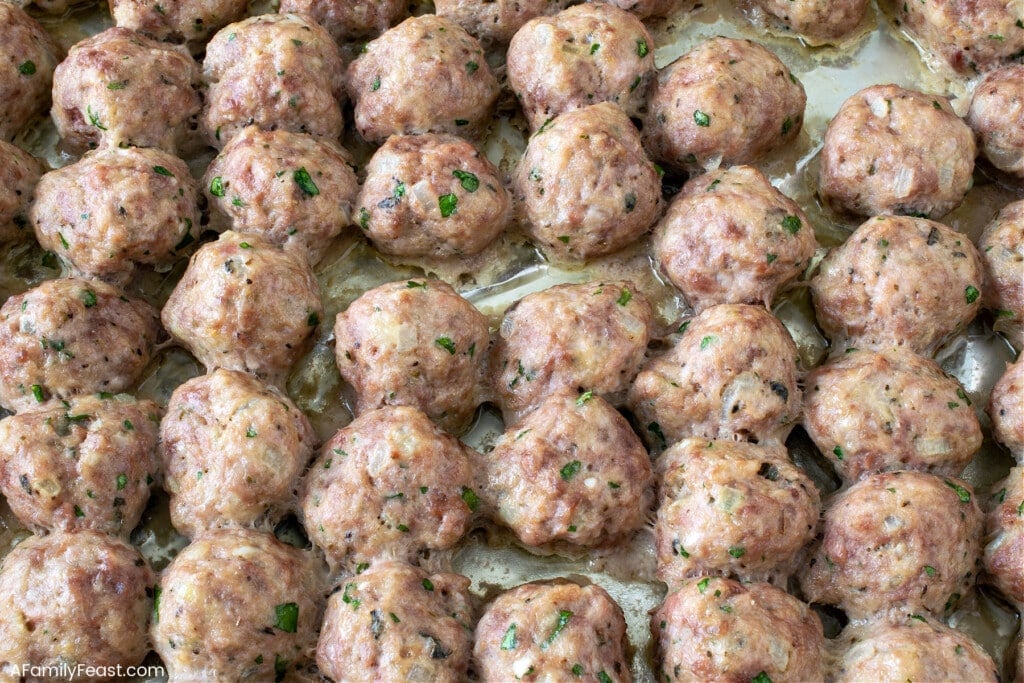 Baked Italian Style Meatballs - A Family Feast