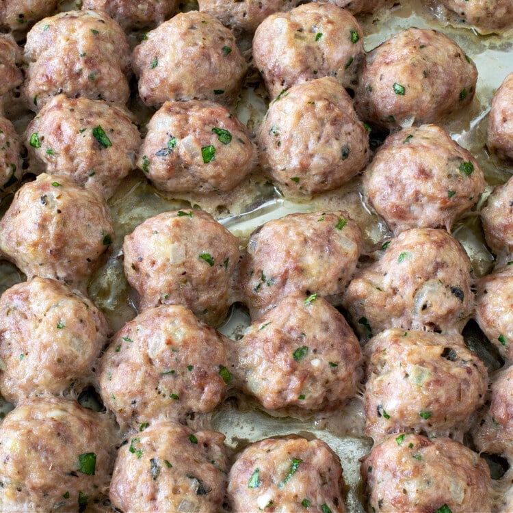 Baked Italian Style Meatballs - A Family Feast