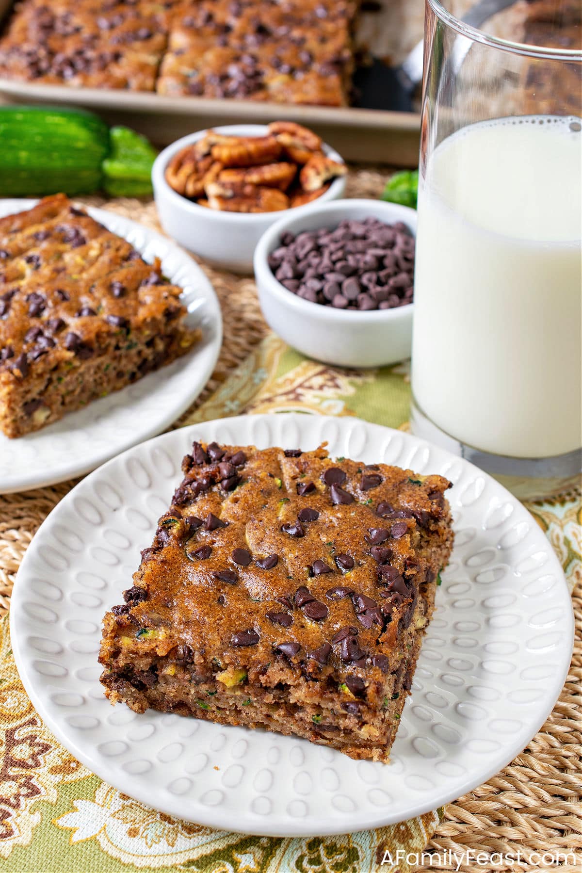 Chocolate Chip Zucchini Bars A Family Feast®