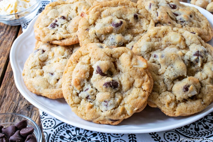 Chocolate Chip Coconut Macadamia Nut Cookies - A Family Feast