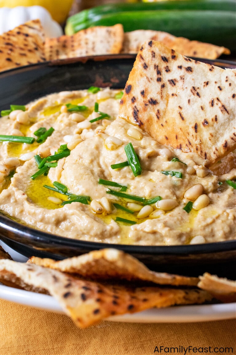 Roasted Zucchini Hummus - A Family Feast