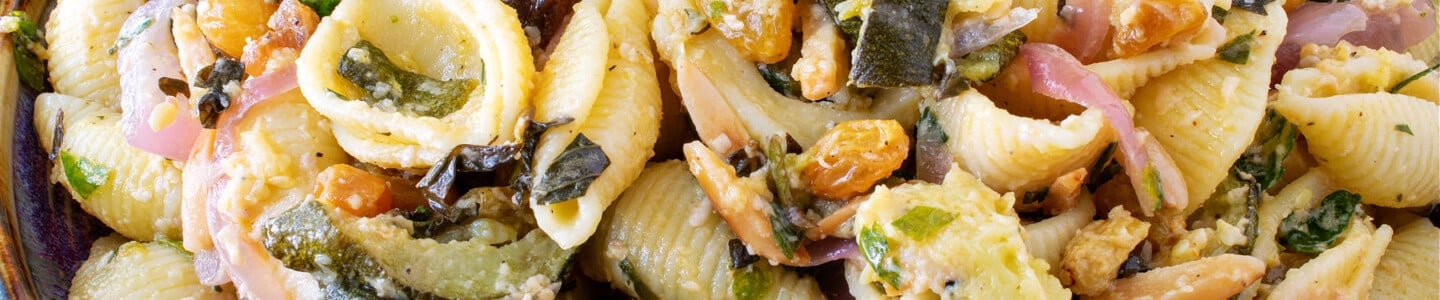 Roasted Zucchini Pasta Salad - A Family Feast