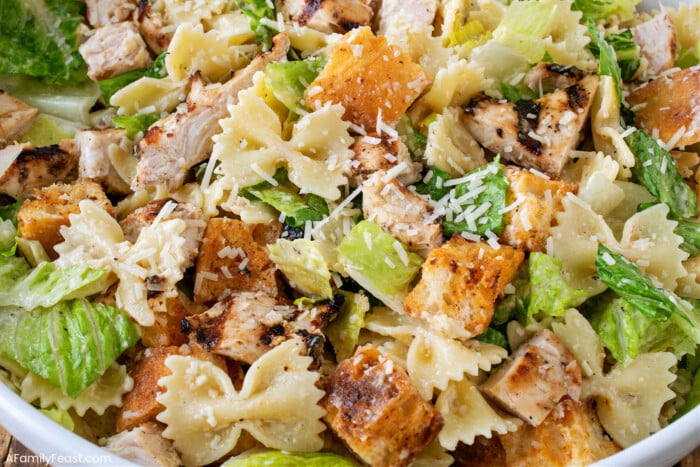 Chicken Caesar Pasta Salad - A Family Feast