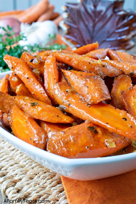 Maple Glazed Roasted Carrots - A Family Feast®