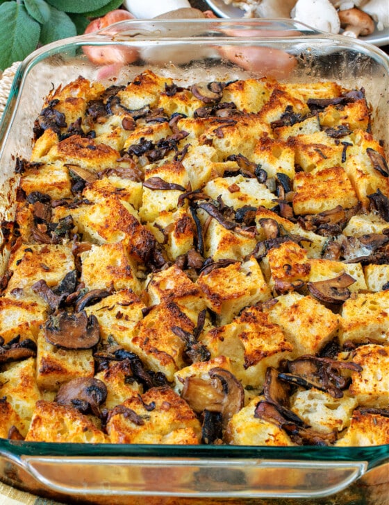 Wild Mushroom Dressing - A Family Feast